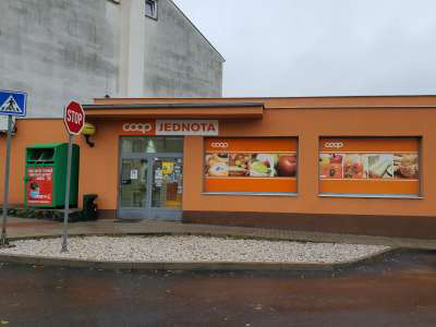 Dalovice SAZKA Potraviny COOP Jednota